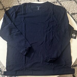 liberty Men's Navy Long Sleeve Waffle Crew Shirt